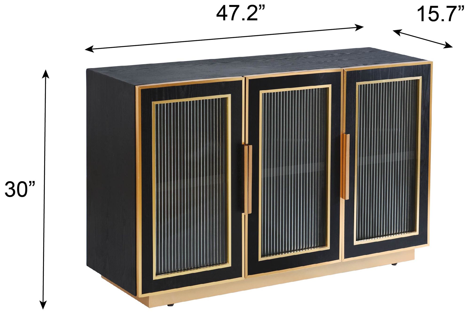 Image 6 Aurelia 47 x 30 Ebony & Gold Cabinet more views