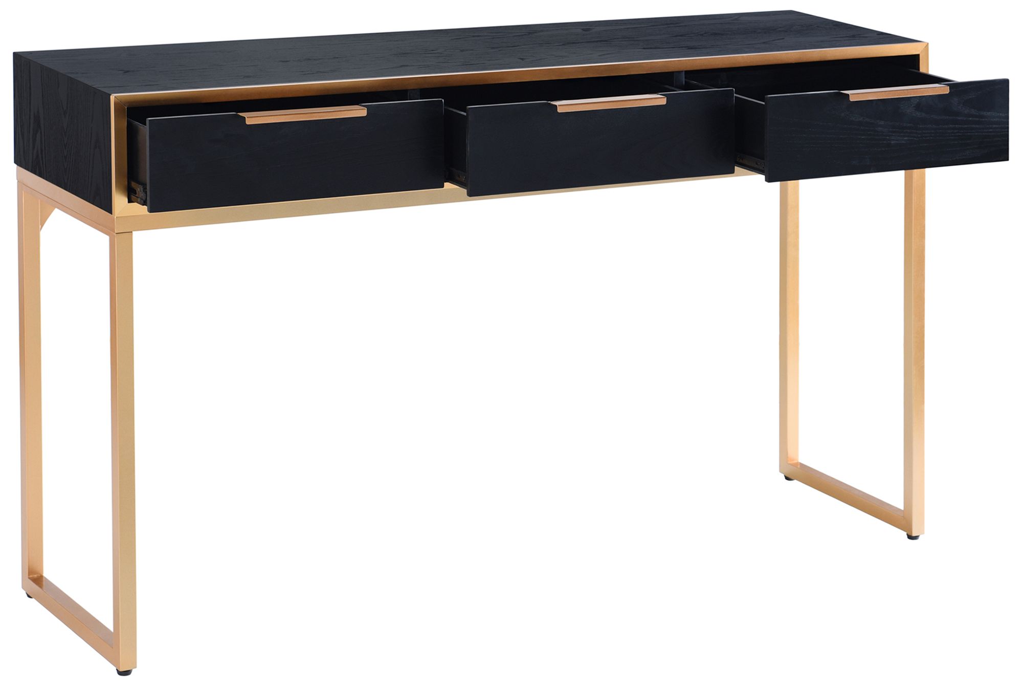 Image 3 Aurelia 54 x 33.5 Ebony & Gold Console more views