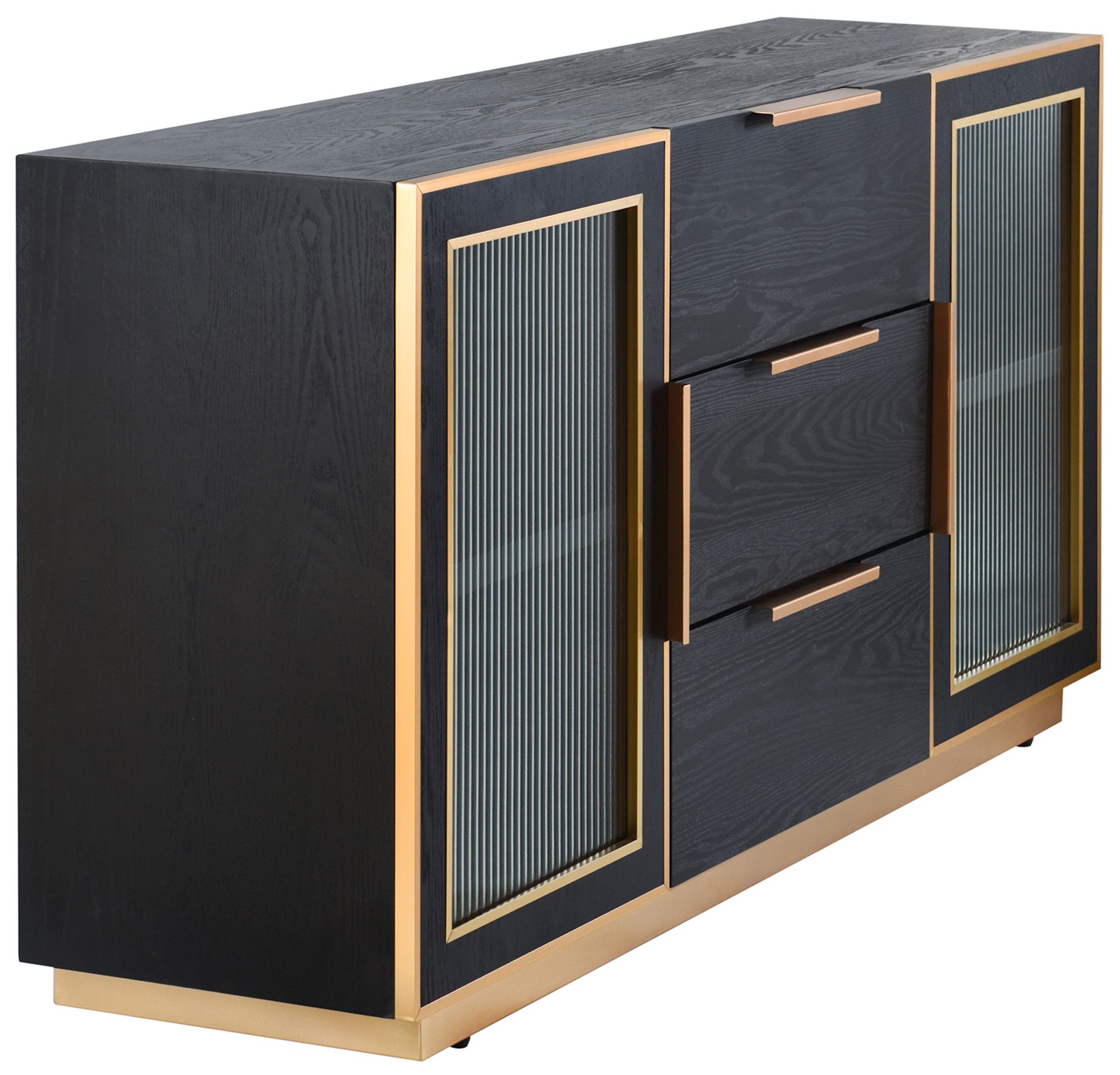 Image 4 Aurelia 60 x 30 Ebony & Gold Sideboard more views