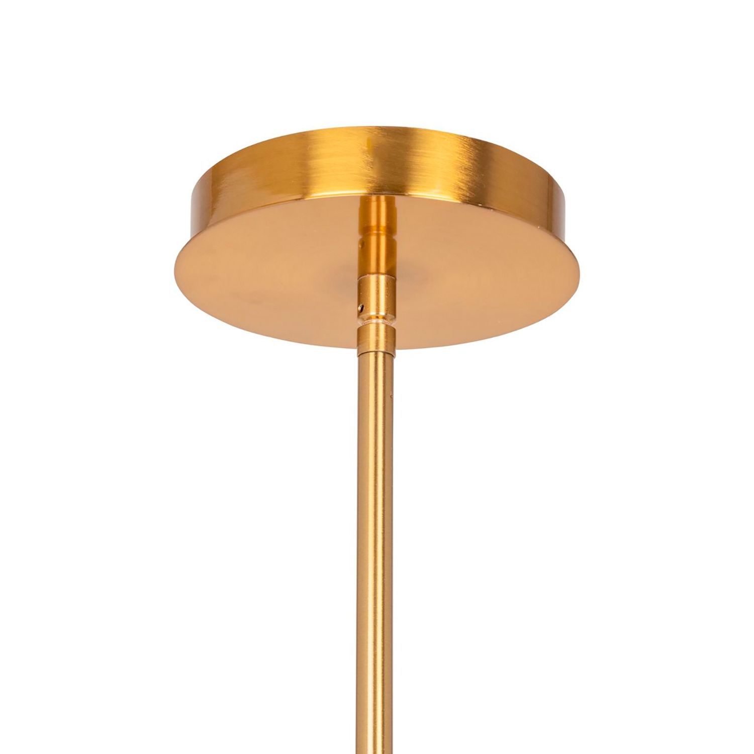 Image 3 Aurelia 8" Wide Brass Pendant With White Glass Shade more views