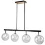 2_Aurelia Collection 4-Light Island Light, Matte Black & Brass