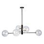 6_Aurelia Collection 6-Light Chandelier, Matte Black & Brass more views