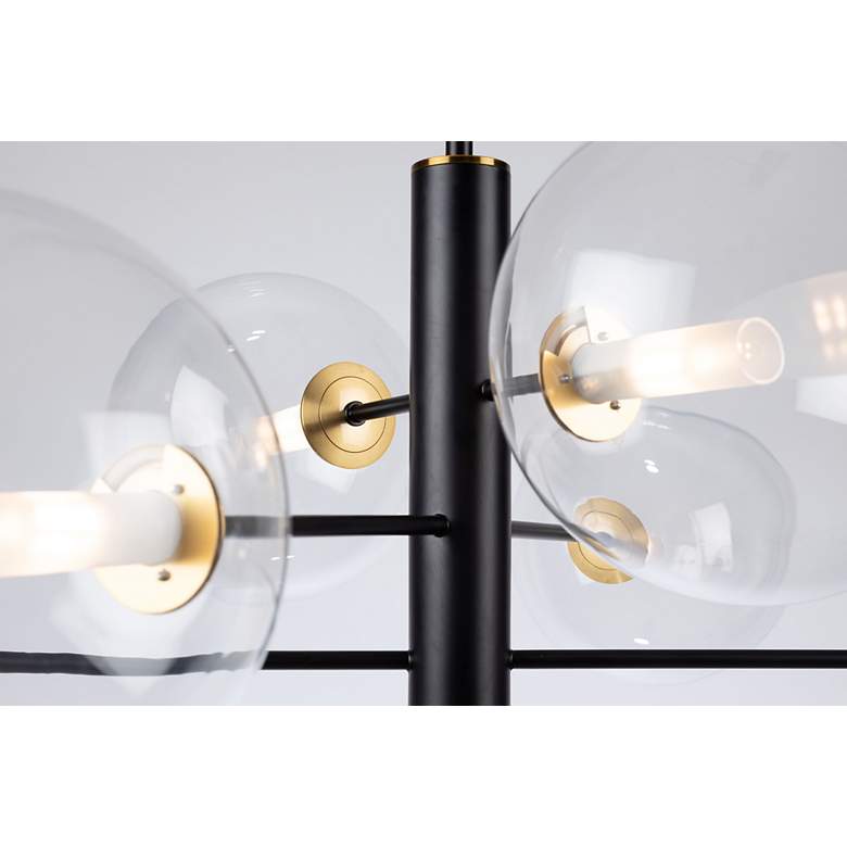 Image 7 Aurelia Collection 6-Light Chandelier, Matte Black & Brass more views
