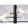 7_Aurelia Collection 6-Light Chandelier, Matte Black & Brass more views