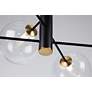 Aurelia Collection 6-Light Chandelier, Matte Black & Brass