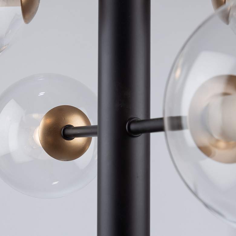 Image 6 Aurelia Collection 6-Light Chandelier, Matte Black & Brass more views