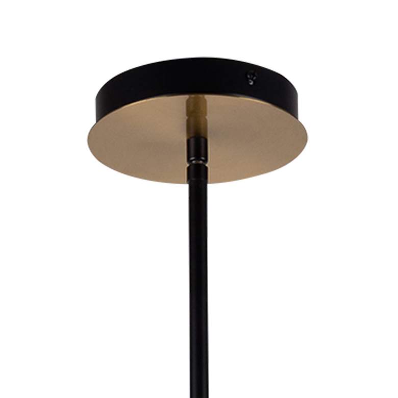 Image 7 Aurelia Collection 6-Light Chandelier, Matte Black & Brass more views