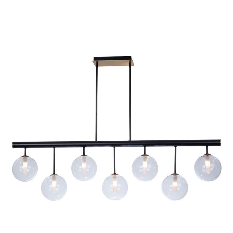 Image 5 Aurelia Collection 7-Light Island Light, Matte Black & Brass more views
