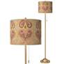 Aurelia Giclee Warm Gold Stick Floor Lamp