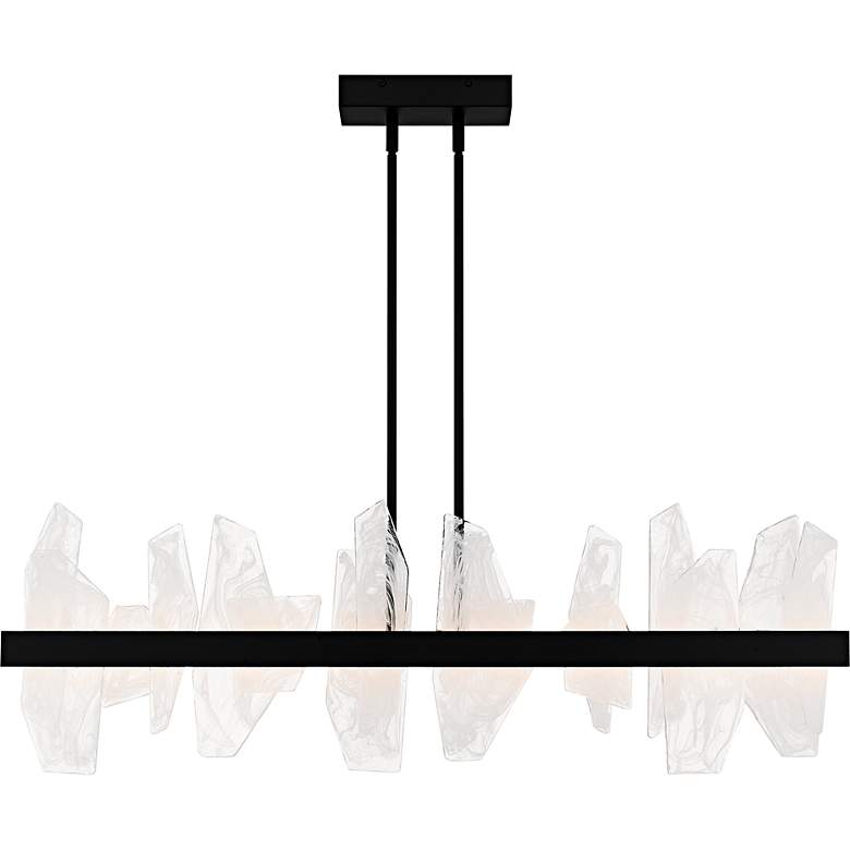 Image 3 Aurelia Integrated LED Matte Black Linear Chandelier more views