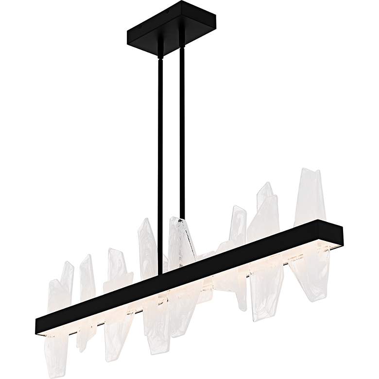 Image 4 Aurelia Integrated LED Matte Black Linear Chandelier more views