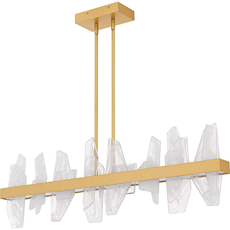 Image 2 Aurelia Integrated LED Soft Gold Linear Chandelier more views