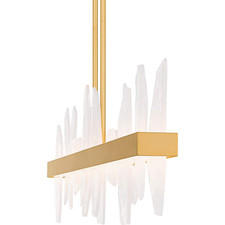 Image 5 Aurelia Integrated LED Soft Gold Linear Chandelier more views