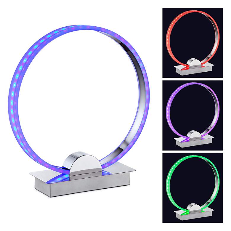 Image 1 Aurelio 13 inchH LED Color Changing Circle Ring Accent Lamp