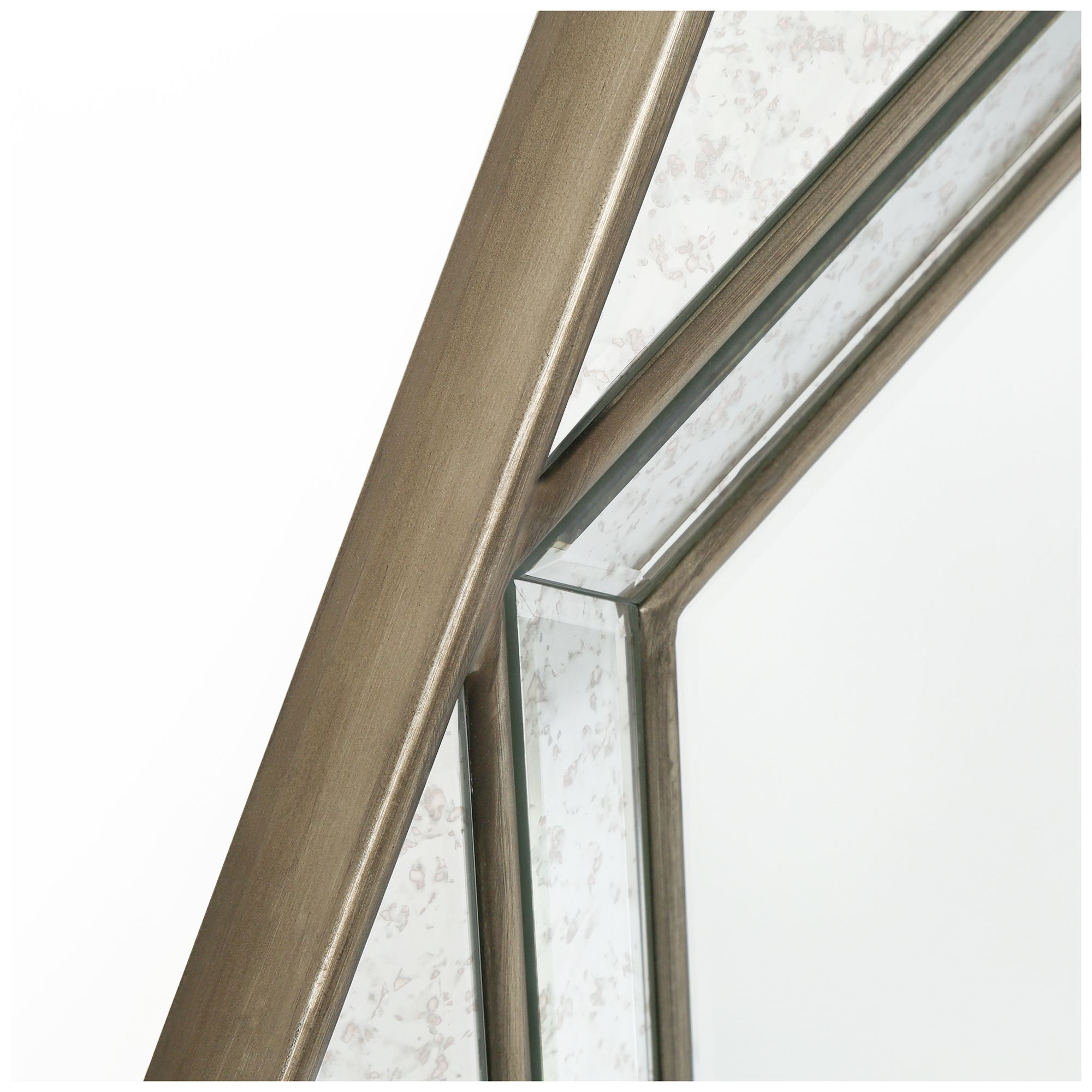 Image 6 Aurelis Retro Hexagonal 35.4" Antique Gold Wall Mirror more views