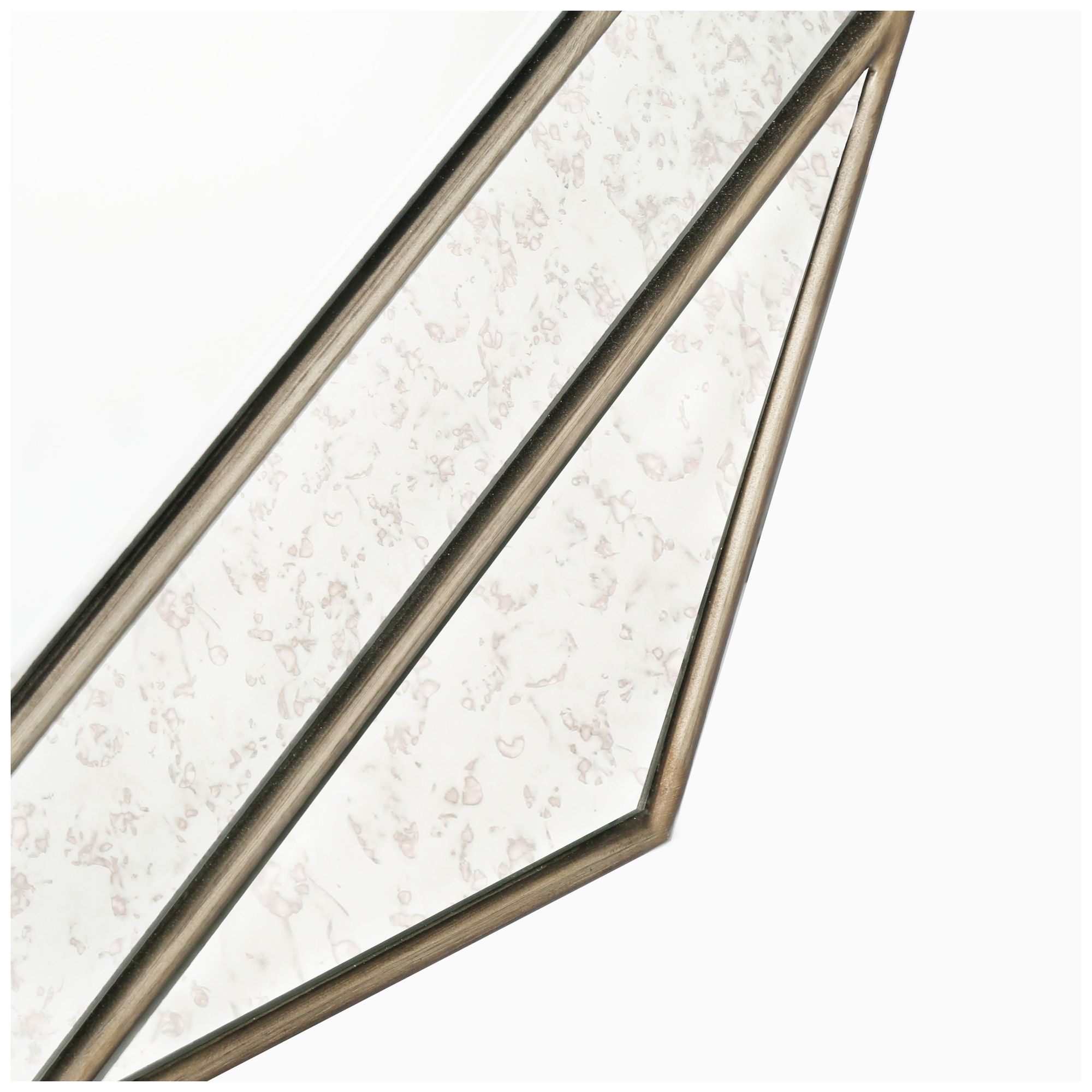 Image 7 Aurelis Retro Hexagonal 35.4" Antique Gold Wall Mirror more views