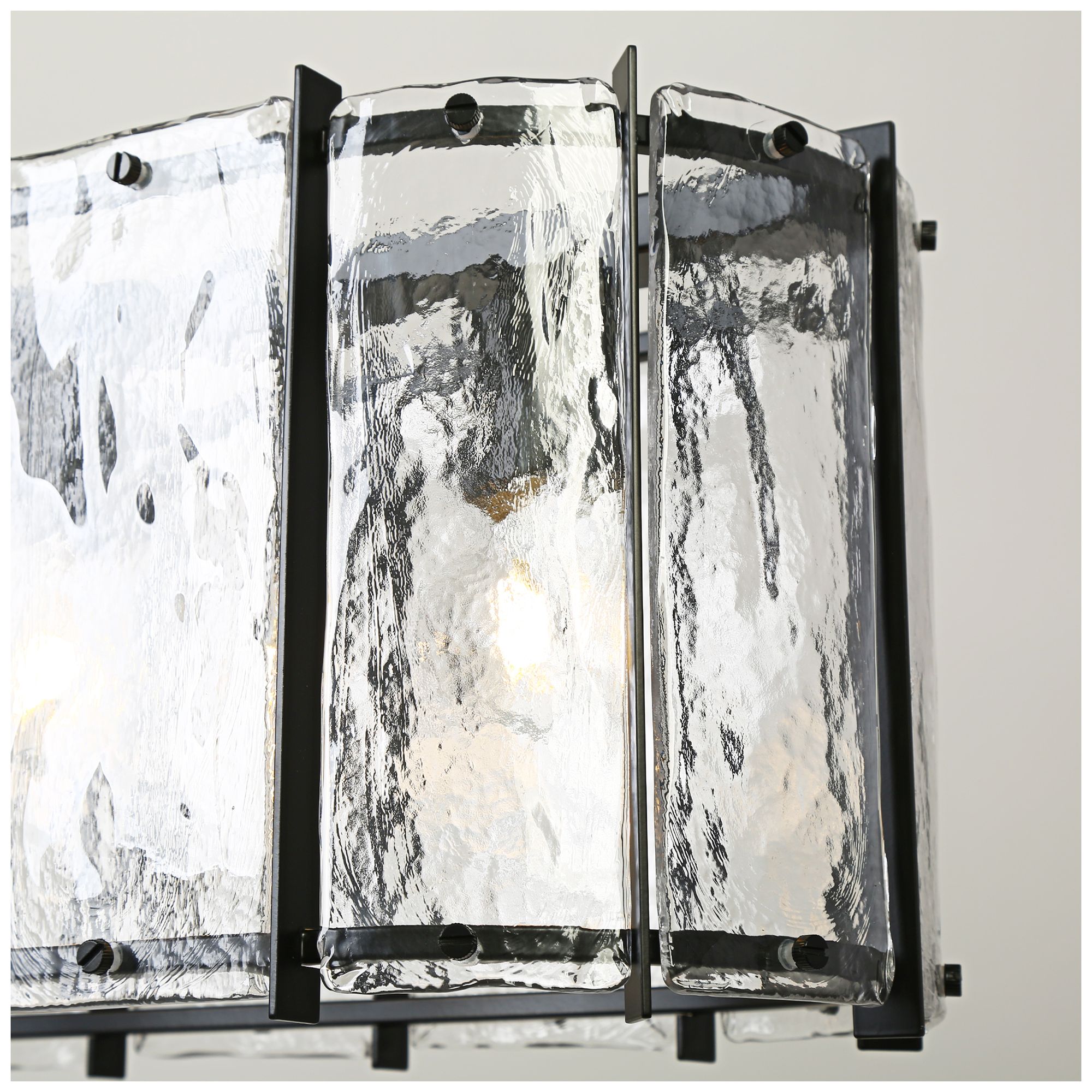 Image 4 Aurely 42.1" Wide Rectangle 5-Light Handmade Glass Island Chandelier more views