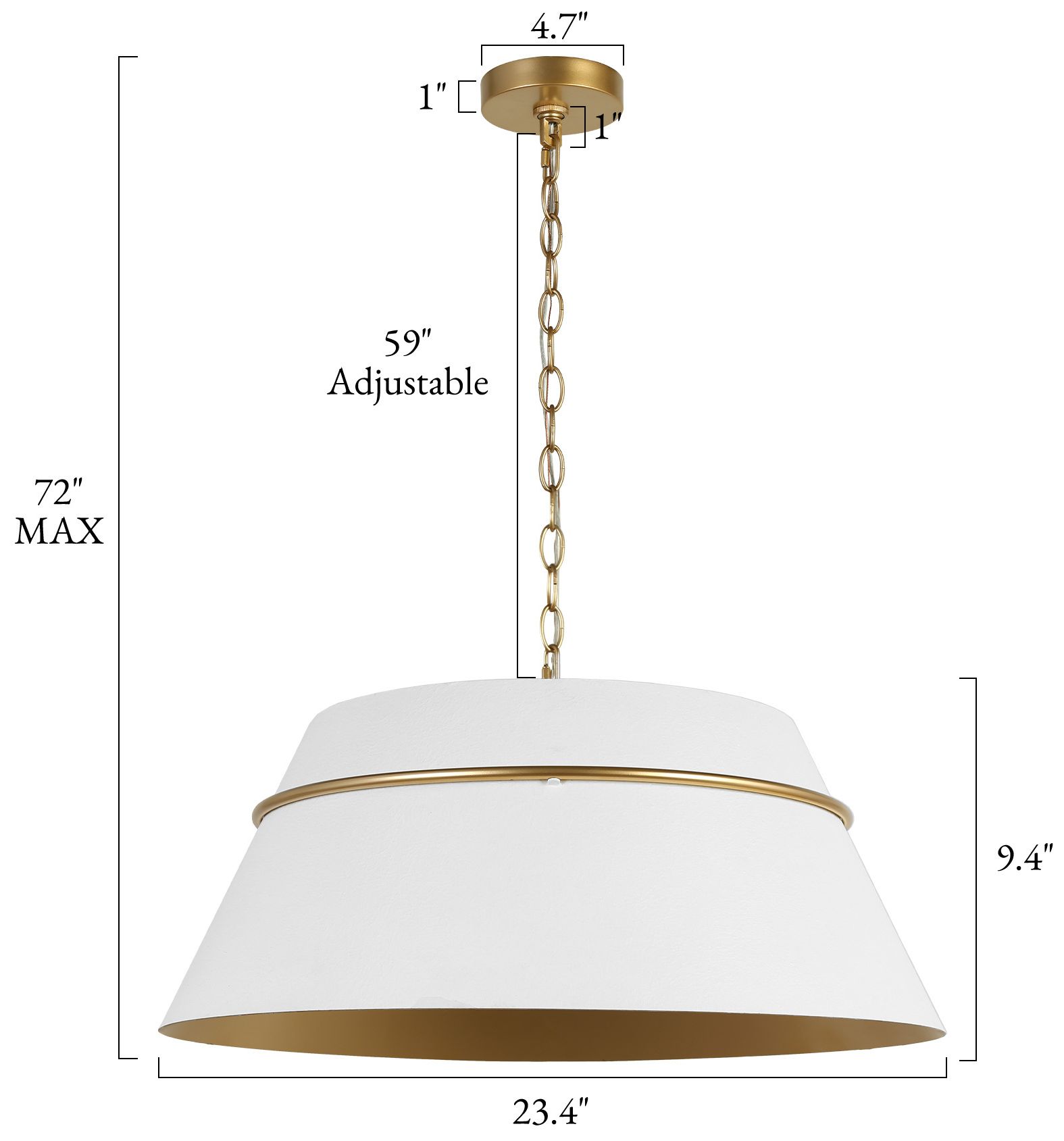 Image 2 Aurenza 23.4" Wide White Gold Metal Chandelier more views