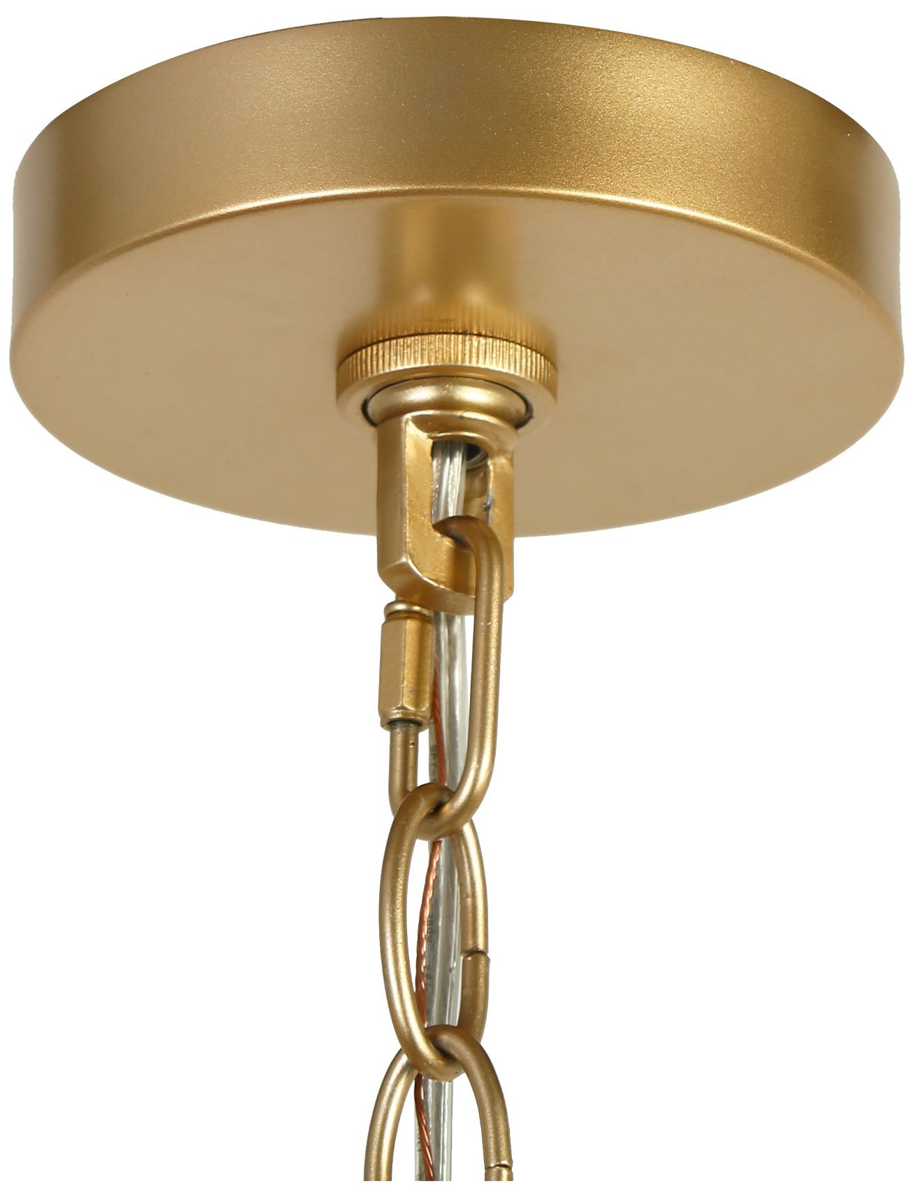 Image 3 Aurenza 23.4" Wide White Gold Metal Chandelier more views