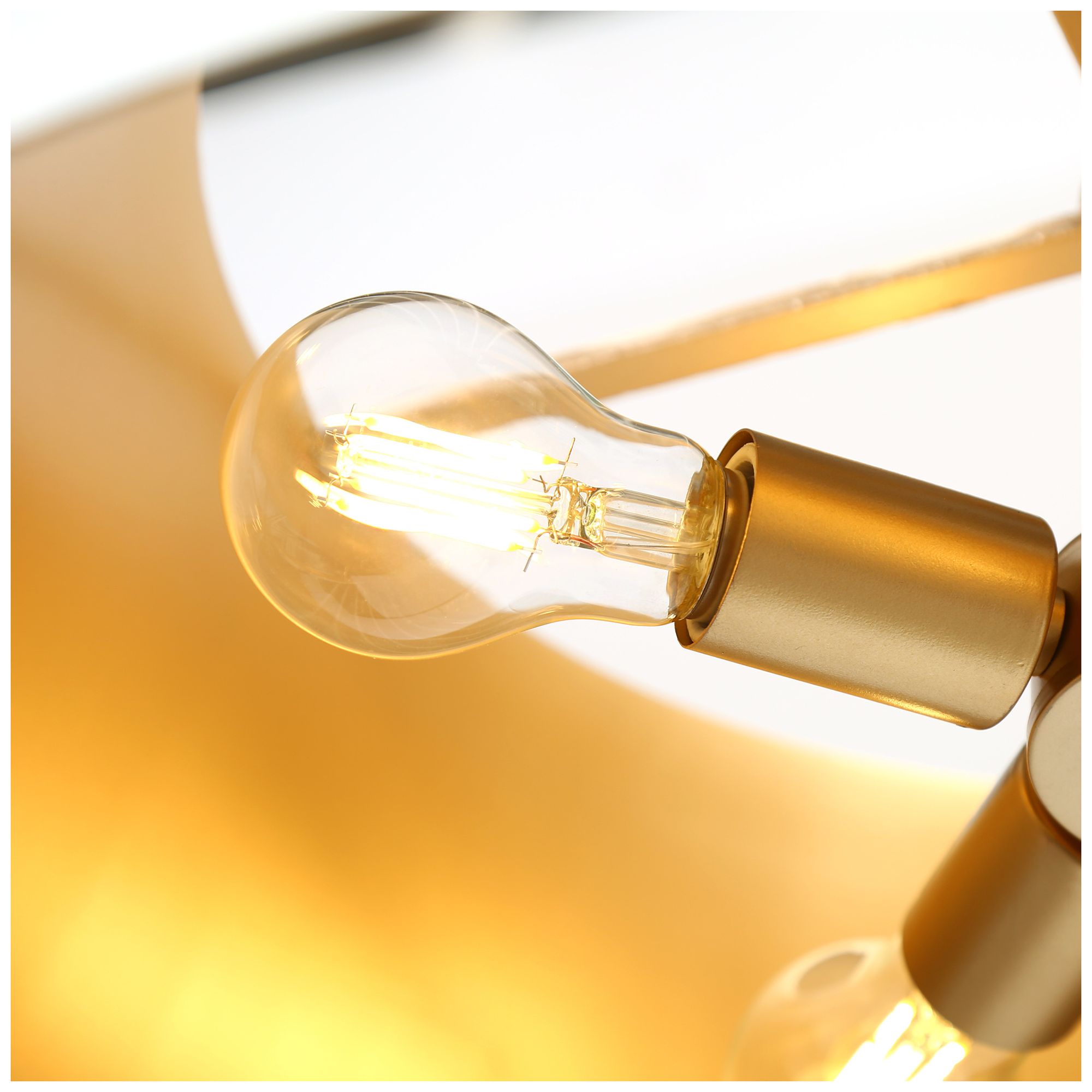 Image 4 Aurenza 23.4" Wide White Gold Metal Chandelier more views