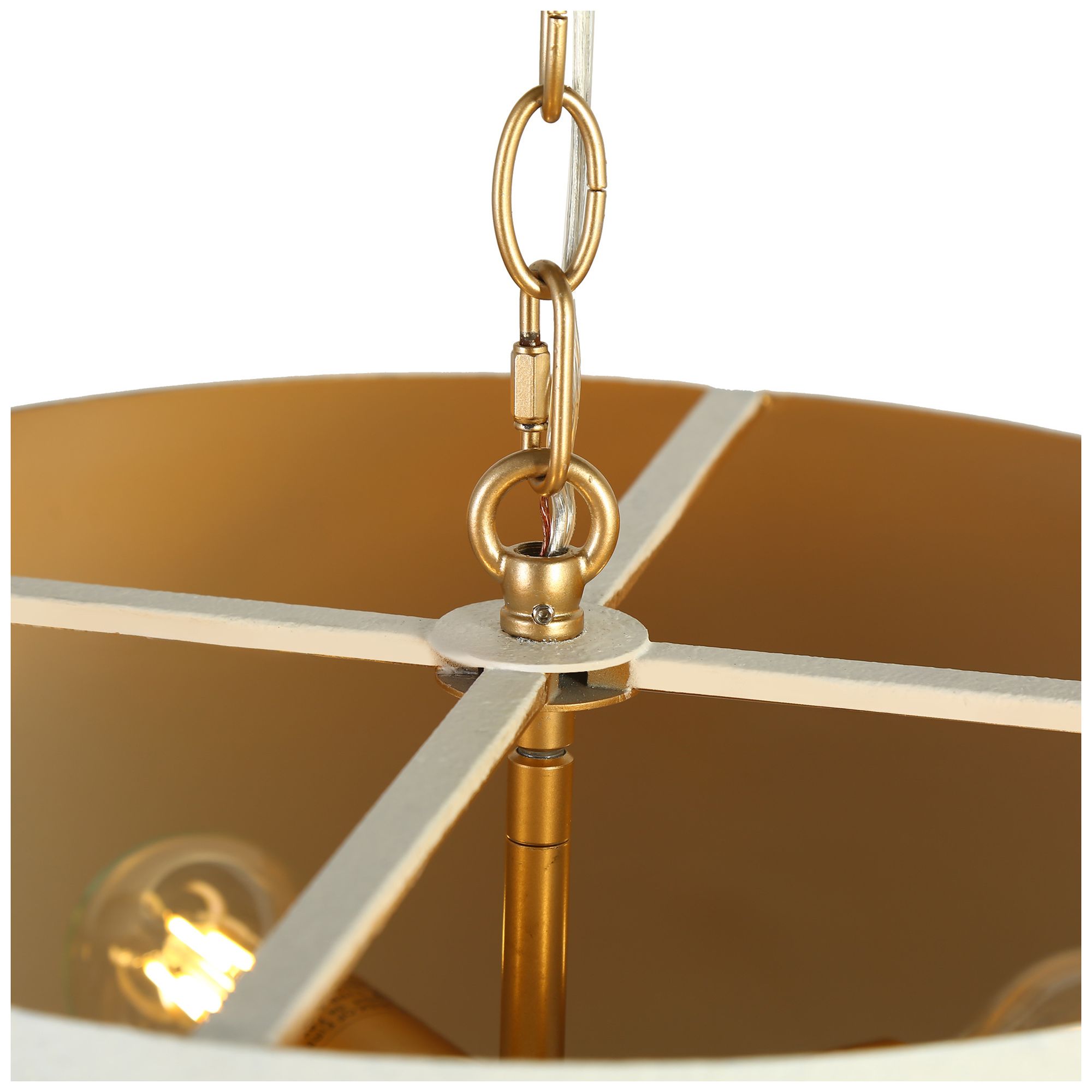 Image 5 Aurenza 23.4" Wide White Gold Metal Chandelier more views