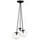 Auresa 18" Wide Coal Multi-Light Pendant with Clear Glass