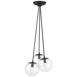 Auresa 18" Wide Coal Multi-Light Pendant with Clear Glass