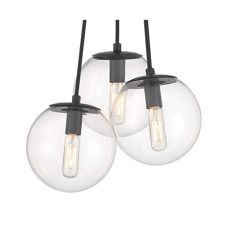 Image 2 Auresa 18" Wide Coal Multi-Light Pendant with Clear Glass more views