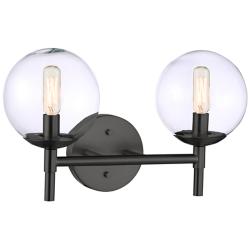 Auresa 9 1/2" High Coal Black 2-Light Wall Sconce