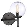 2_Auresa 9 1/2" High Coal Black 2-Light Wall Sconce more views