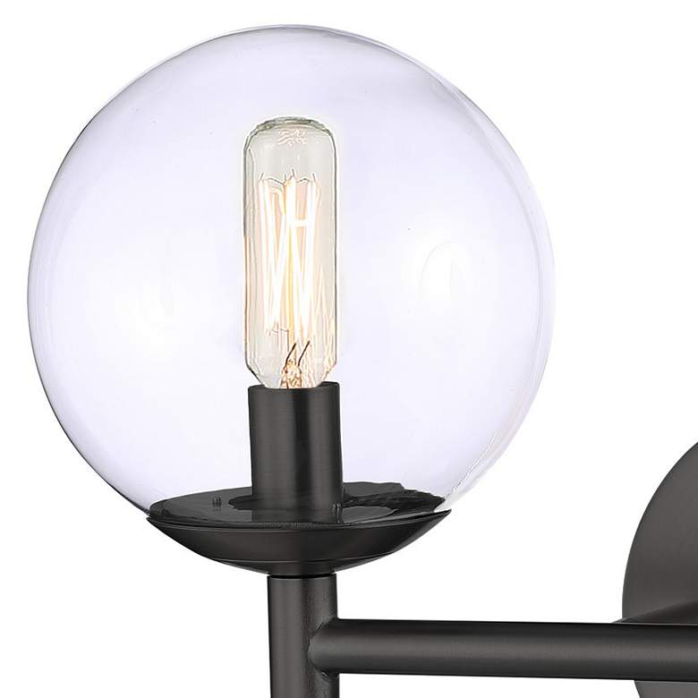 Image 3 Auresa 9 1/2" High Coal Black 2-Light Wall Sconce more views