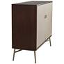 Auric 42 3/4" Wide Mahogany and Brass Modern Cabinet