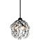 Aurine 14" Wide Matte Black 5-Light Modern Crystal Pendant Light