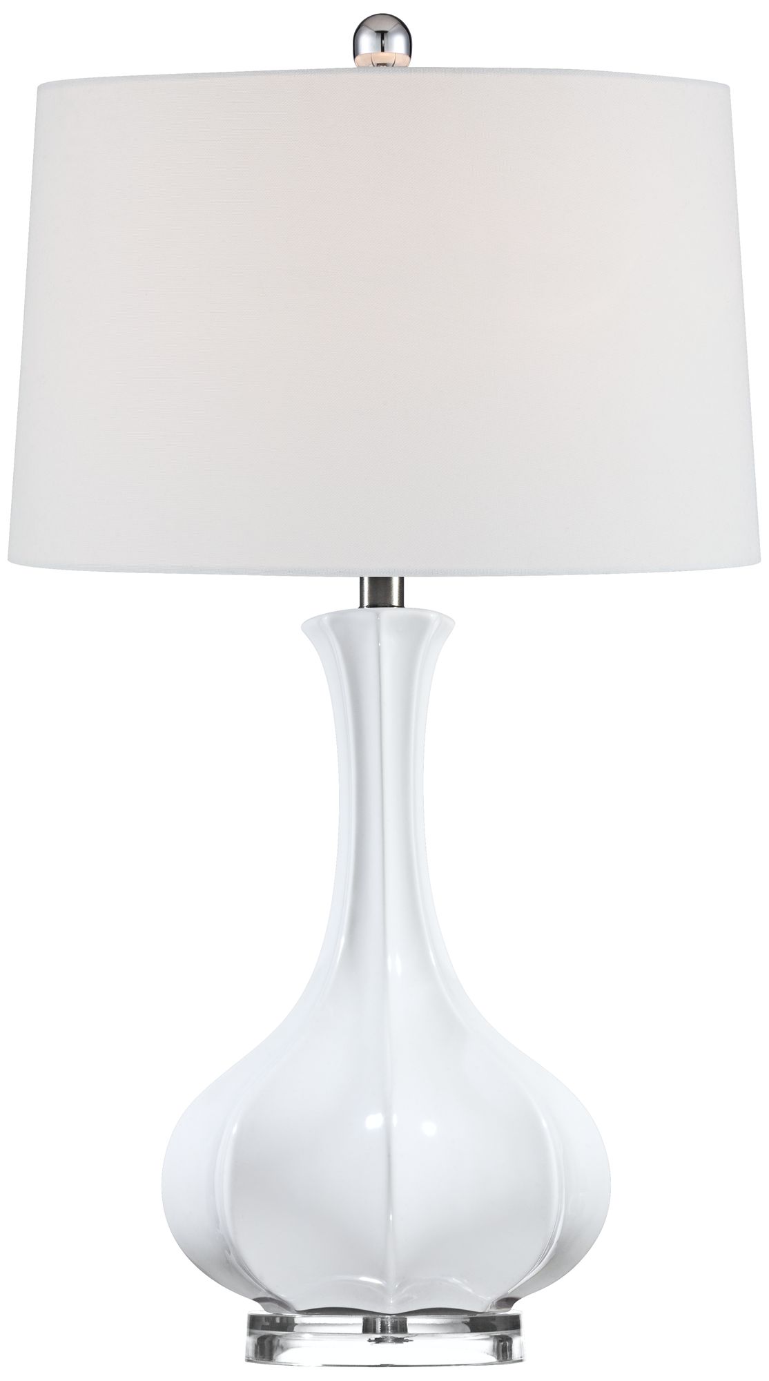 Aurion Fluted Ceramic Gourd Table Lamp 7P646 Lamps Plus