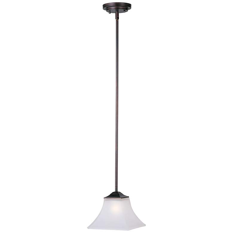 Image 1 Aurora 1 Light 8" Wide Oil Rubbed Bronze Pendant Light