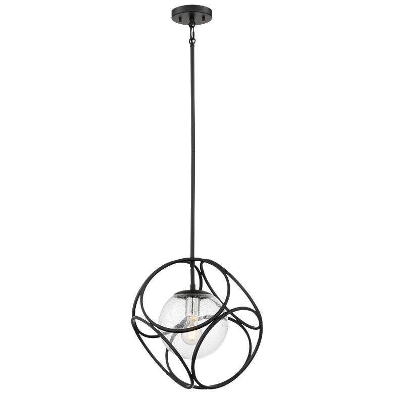 Image 1 Aurora; 1 Light; Mini Pendant; Black & Polished Nickel Finish