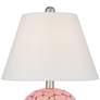 4_Aurora 17 1/4" High Pink Hearts Ceramic Table Lamp more views