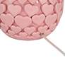 Aurora 17 1/4" High Pink Hearts Ceramic Table Lamp in scene