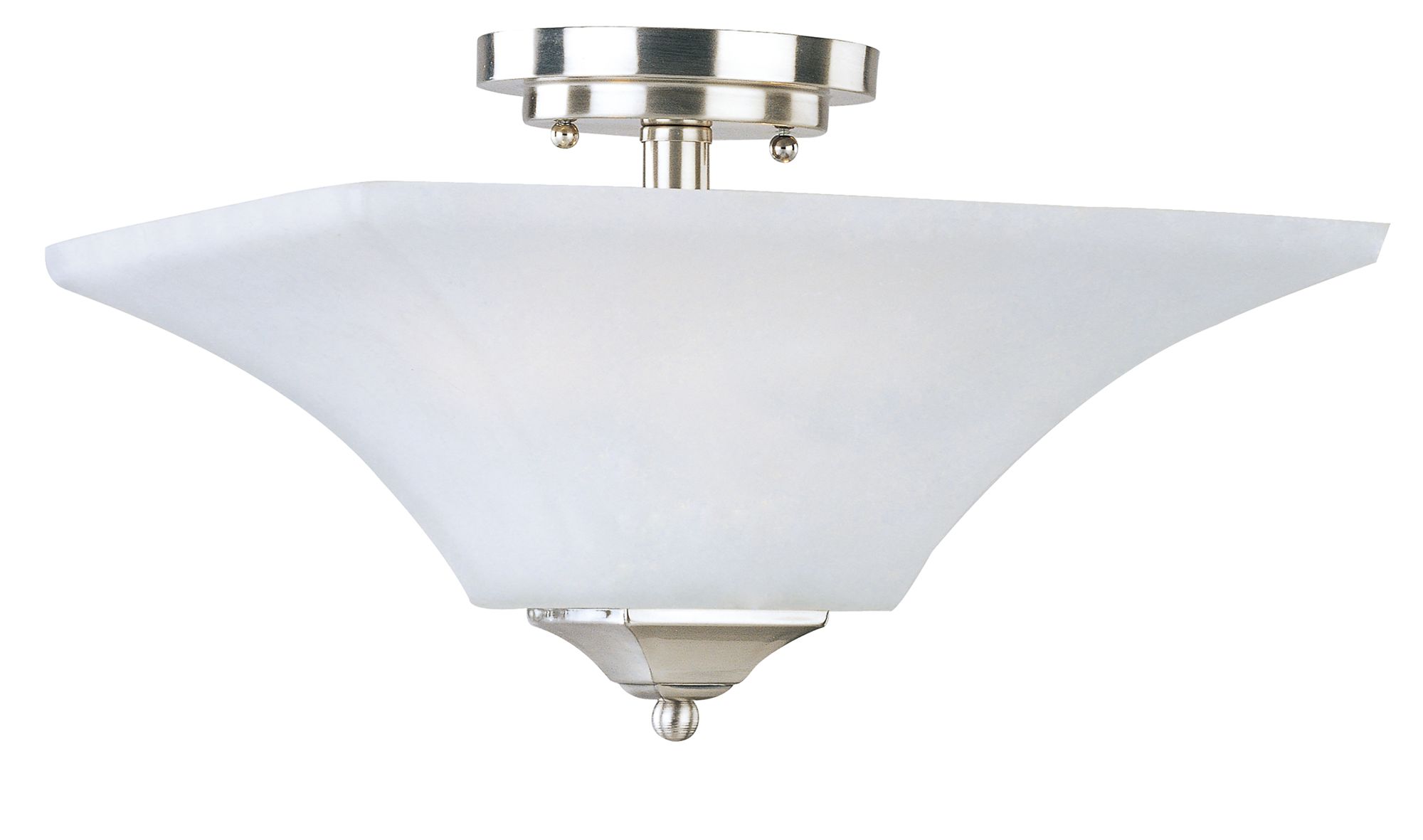 Image 2 Aurora 2-Light Semi-Flush Mount Satin Nickel more views