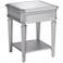 Aurora 20" Wide Mirrored and Silver Traditional Side Table