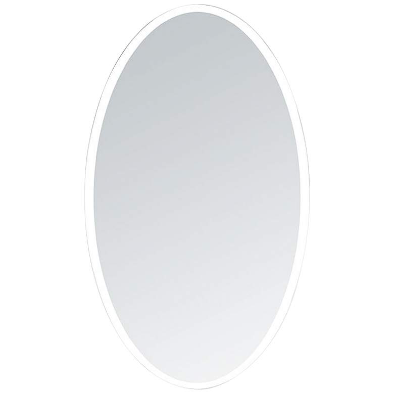 Image 2 Aurora 20 inch x 28 inch Oval LED Lighted Vanity Wall Mirror