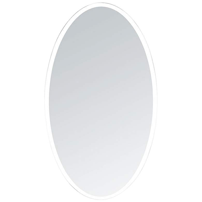 Image 2 Aurora 24 inch x 36 inch Oval LED Lighted Vanity Wall Mirror