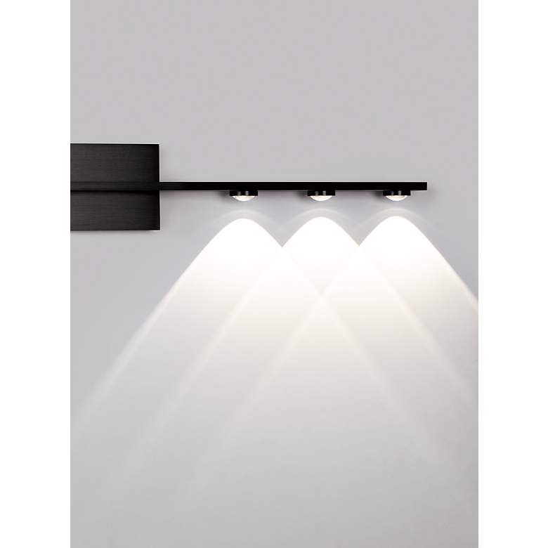 Image 3 Aurora 26.5" Satin Brushed Black Wall Mount more views
