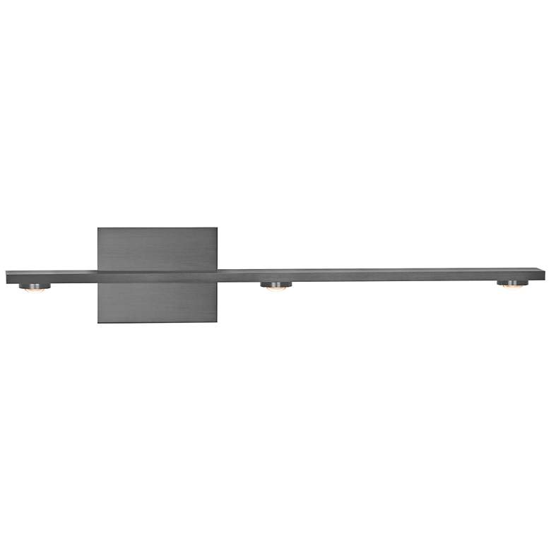 Image 1 Aurora 26 1/2" Wide Brushed Aluminum 3-Light LED Bath Light