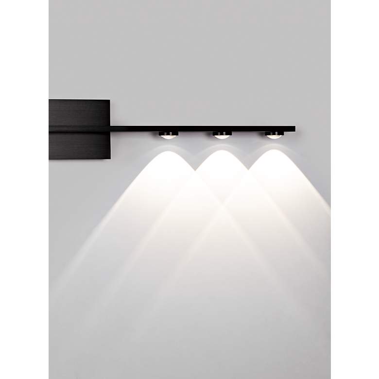 Image 3 Aurora 26 1/2" Wide Brushed Aluminum 3-Light LED Bath Light more views
