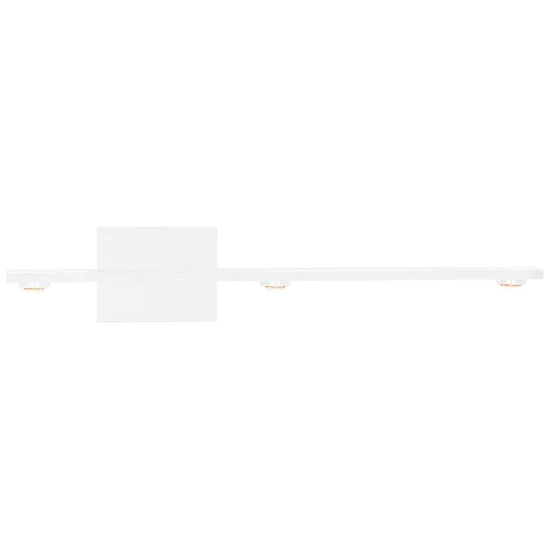 Image 1 Aurora 26 1/2" Wide Matte White 3-Light LED Bath Light