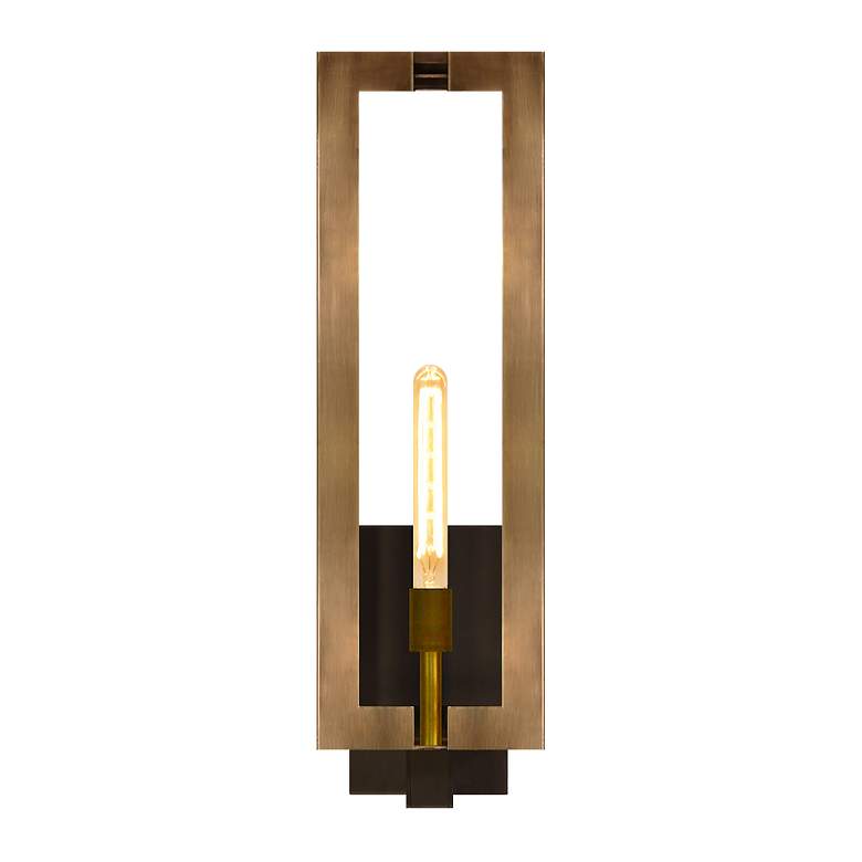 Image 1 Aurora 27 1/2" High Antique Brass Outdoor Wall Light