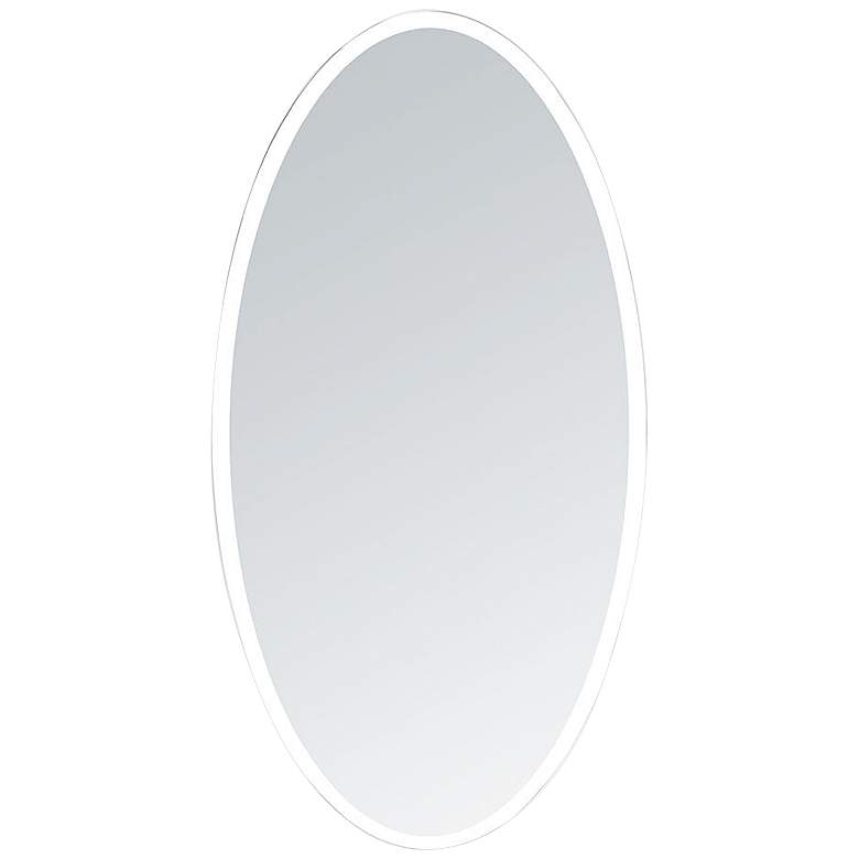 Image 2 Aurora 30 inch x 48 inch Oval LED Lighted Vanity Wall Mirror