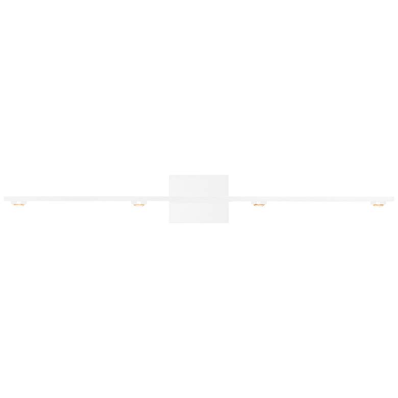 Image 1 Aurora 38 1/4" Wide Matte White 4-Light LED Bath Light