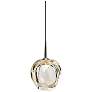 1_Aurora 4 1/2" Wide Chrome LED Mini Pendant w/ Clear Glass